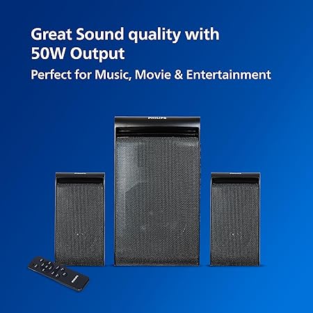 Philips Audio TAV5257 45W 2.1 Channel Wireless and Wired Multimedia Computer Speaker