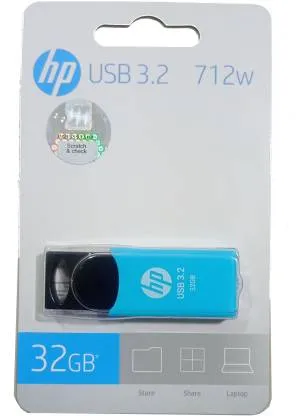 HP 712w 32GB USB 3.2 Flash Drive- Blue