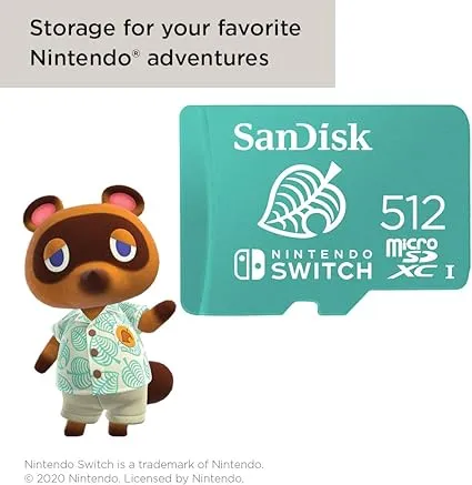 SanDisk 512GB microSDXC-Card, Licensed for Nintendo -Switch