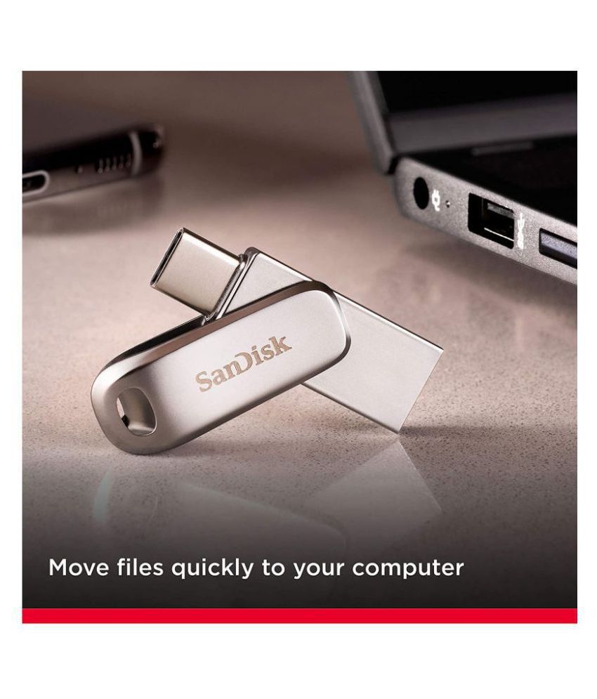 SanDisk Ultra Dual Drive Luxe Type C Flash Drive 64GB, 5Y - SDDDC4-064G-I35