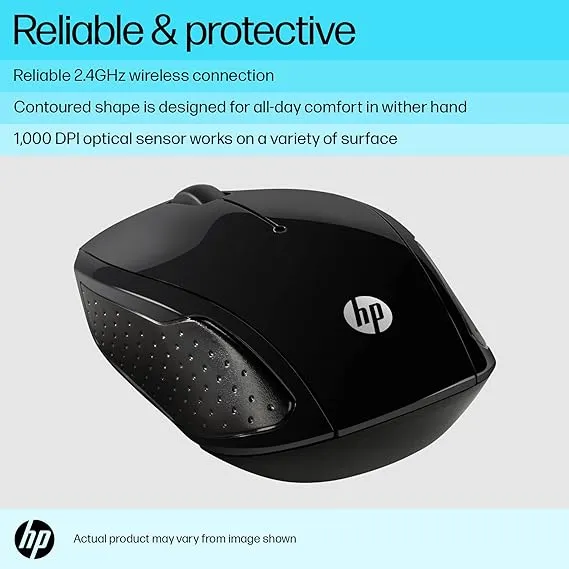 HP 200 USB Wireless Mouse BLACK