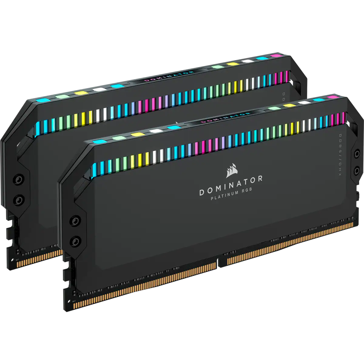 CORSAIR DOMINATOR® PLATINUM RGB 64GB (2x32GB) DDR5 DRAM 5600MHz C40 Memory Kit — Black
