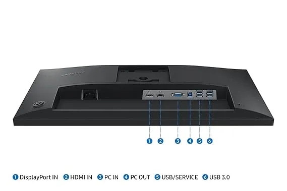 Samsung 24-inch Full HD IPS Panel, Borderless Display, Height Adjustable Stand, Eye Saver Mode & Flicker Free Monitor