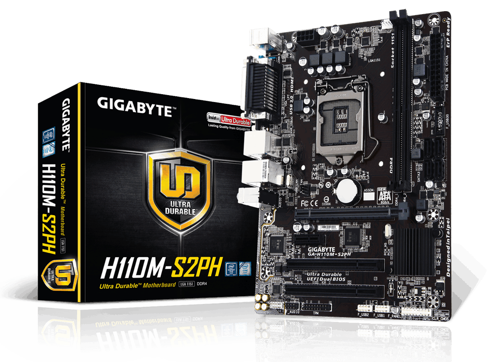 GIGABYTE GA-H110M-S2PH INTEL MOTHERBOARD