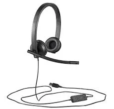 Headset : Logitech Usb H570e Corded Double-Ear Headset