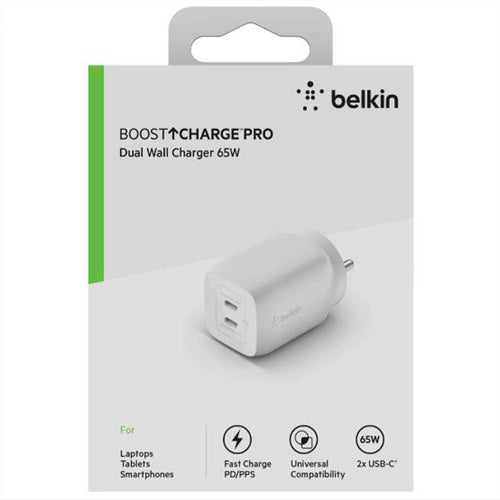 Belkin 65W Boost Charge Pro Dual USB-C GaN  Wall Charger hover view