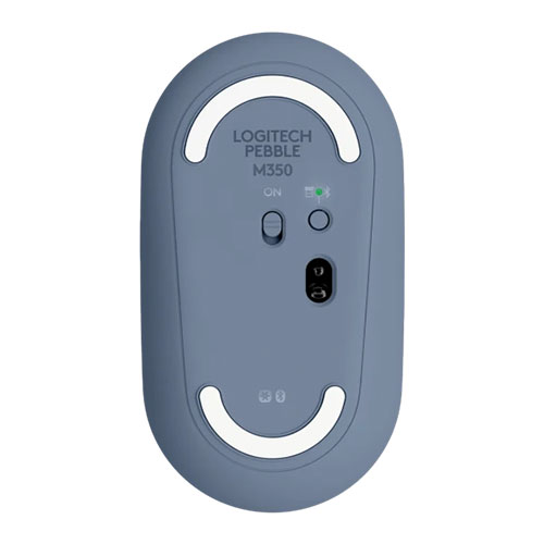 Logitech Pebble M350 Wireless and Bluetooth Mouse - Blueberry