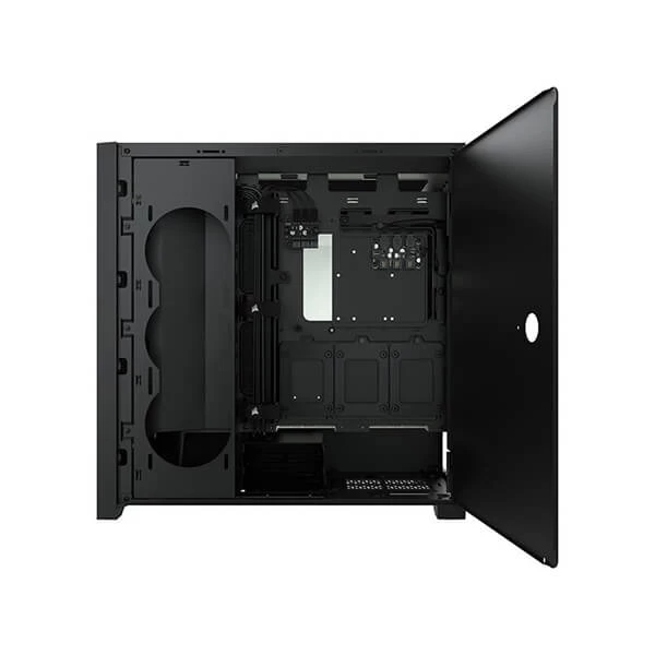 CROSAIR iCUE 5000X RGB Tempered Glass Mid-Tower ATX PC Smart Case — Black
