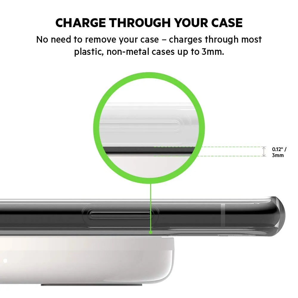 Belkin BOOSTUP F7U088BTWHT 10 Watts Universal QI Compatible Wireless Charging Pad, White