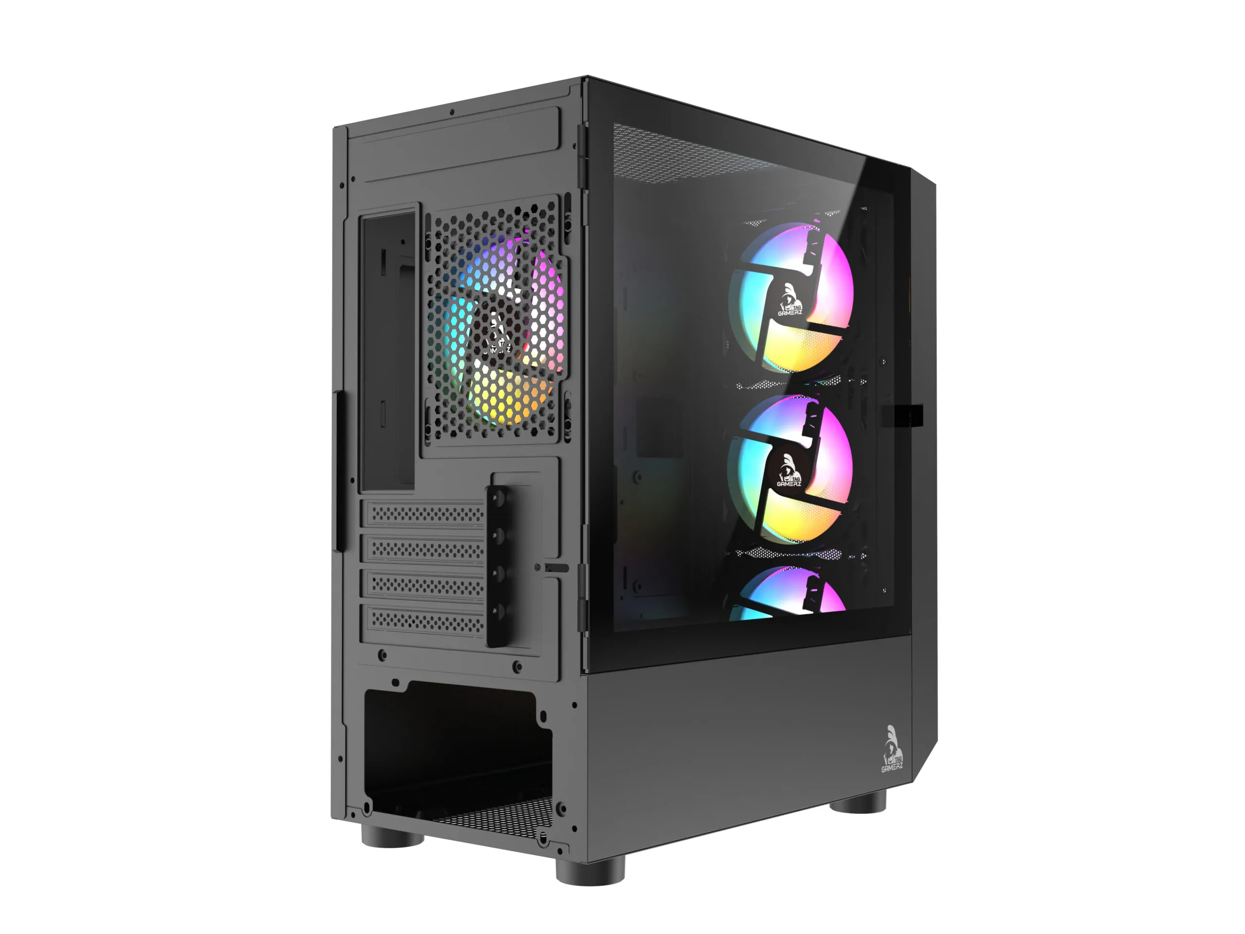 TAG Gamerz Pulser Mid-Tower Computer PC Case/Gaming Cabinet BLACK