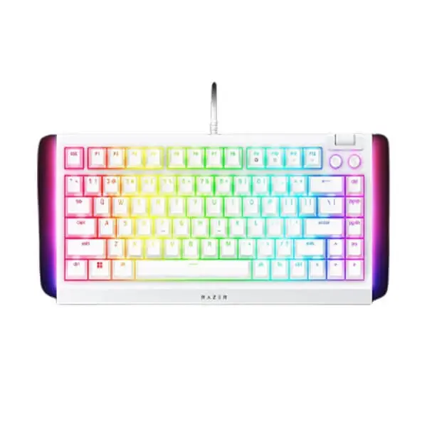 Razer BlackWidow V4 75 Percent White Mechanical Gaming Keyboard (White) hover view