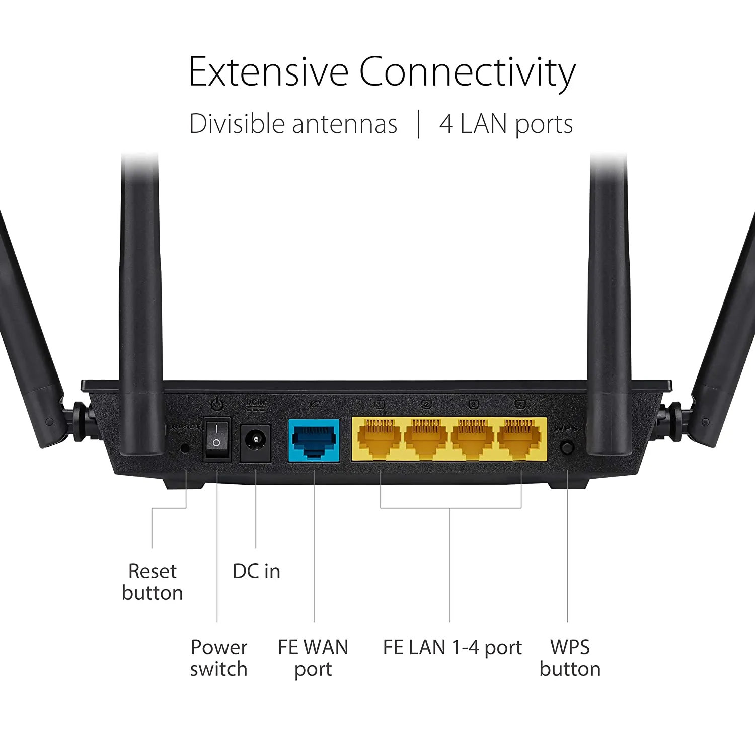 ASUS RT-AC750L Dual Band 750Mbps Router, Black