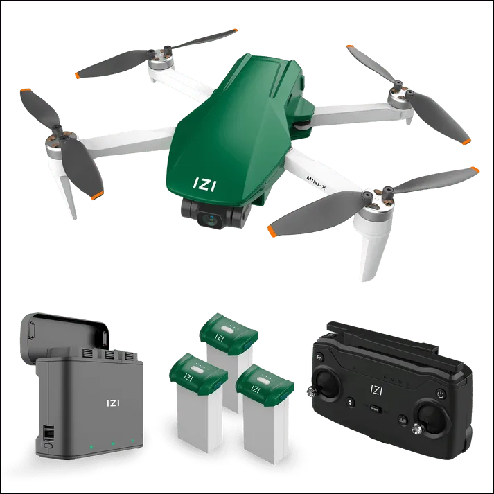 IZI Mini X Nano Fly More 4K Combo Drone - UHD 20MP, 93-min Flight, GPS