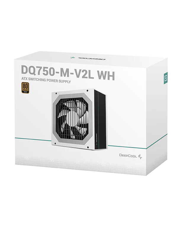 Deepcool DQ750-M-V2L WH fully modular 750W 80 PLUS Gold power supply