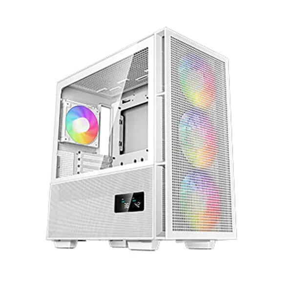 DEEPCOOL CH560 DIGITAL WH MESH ARGB E-ATX MID TOWER CABINET WHITE