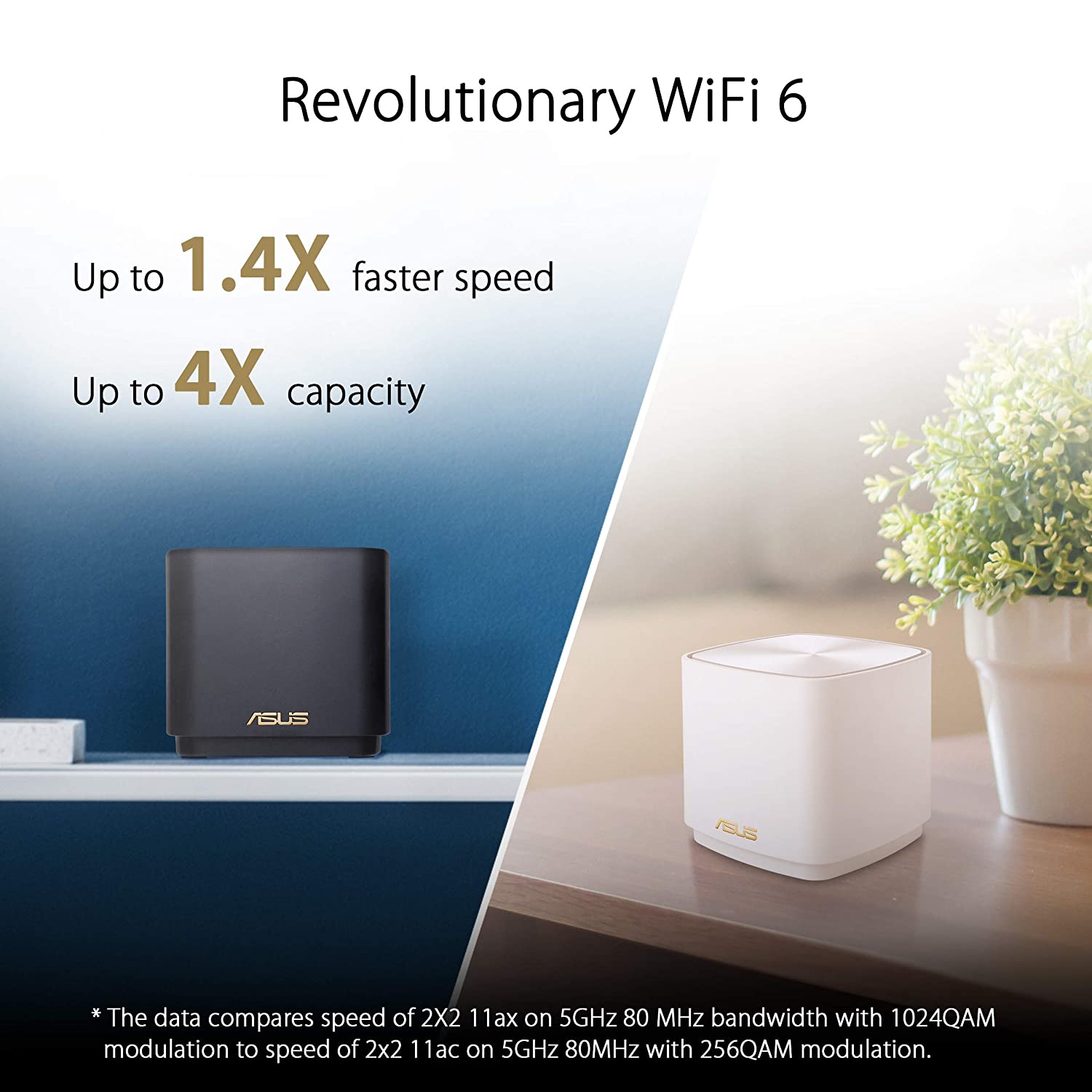 ASUS ZenWiFi Mini XD4 AX 1800 Dual Band WiFi 6 Router -2 Pack (Black) Whole Home Coverage (3300 sq ft), True 8k Streaming, AI Mesh, Alexa, Commercial Grade Security and Ai Protection