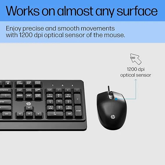 HP KM 180 Wired Keyboard and Mouse Combo