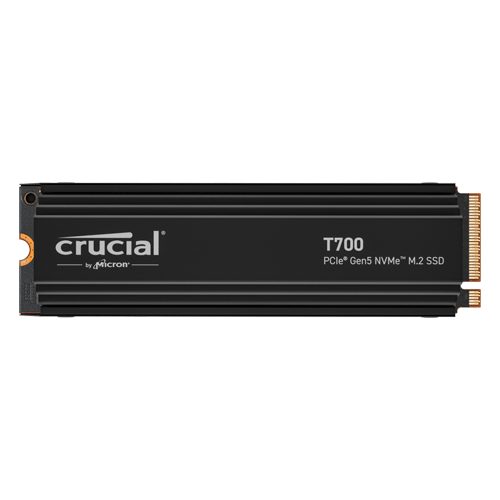 Crucial T700 4TB PCIe Gen5 NVMe M.2 SSD with Heatsink