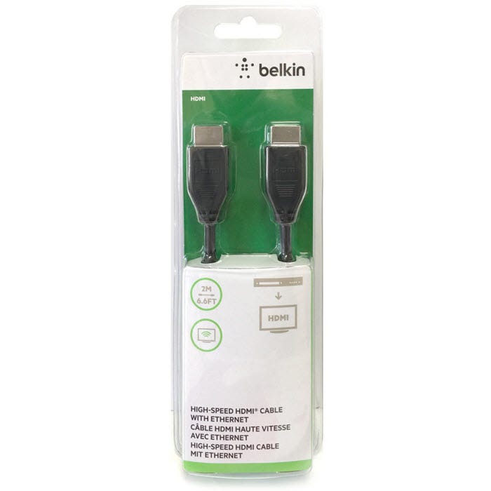Belkin Cable HDMI 2M W/Ethernet Black