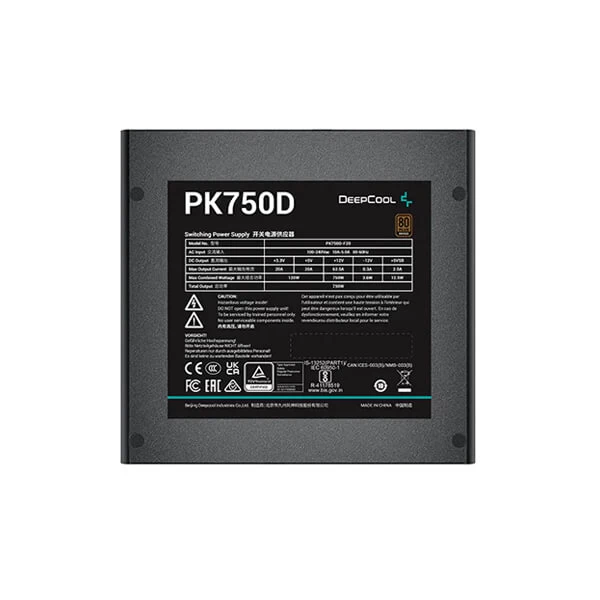 Deepcool PK750D 750 Watt 80 Plus Bronze SMPS