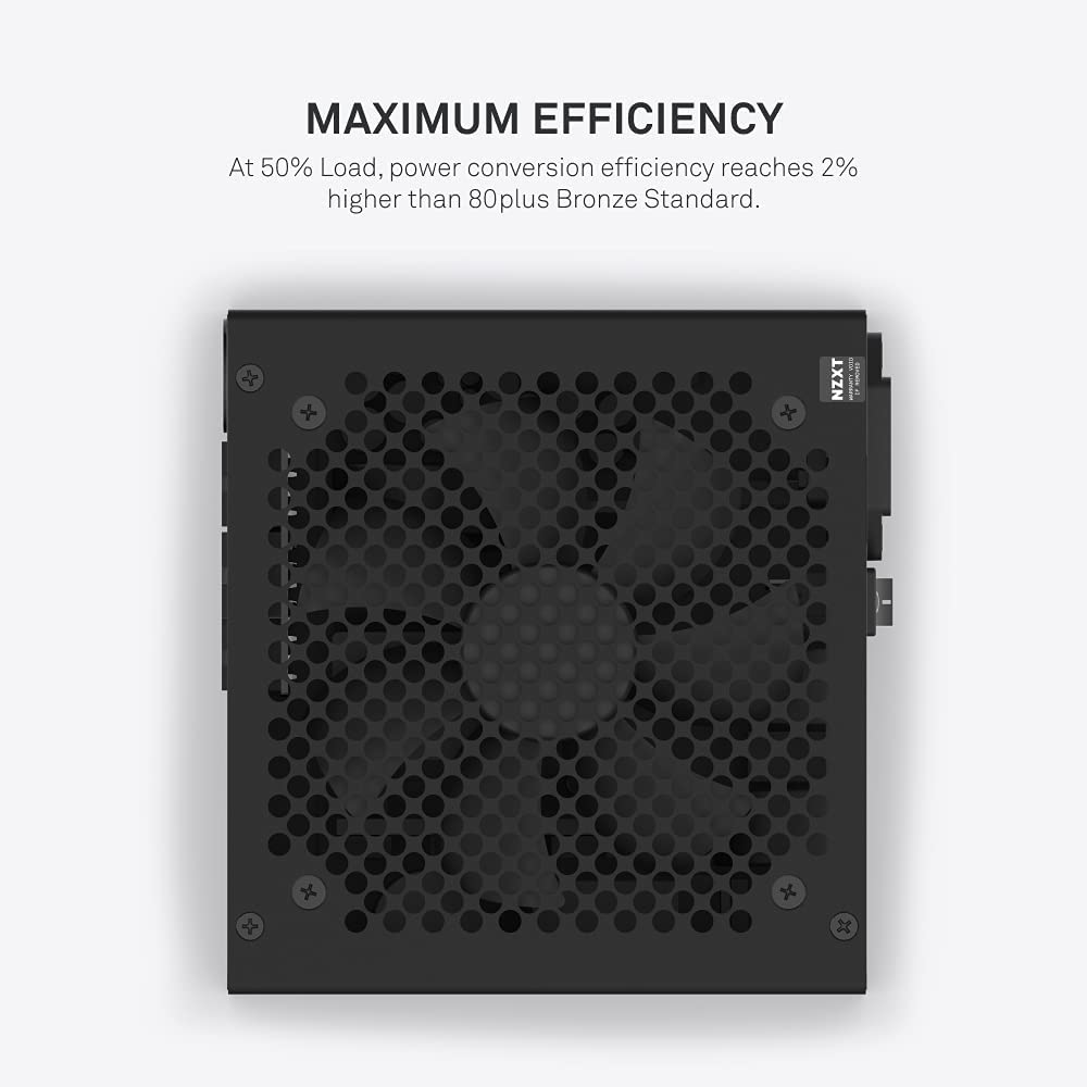 NZXT C650 Bronze - PA-6B1BB-US - 650 Watt PSU - 80 Plus Bronze Certified - DC-DC Technology - Semi Modular Design - Sleeved Cables - ATX Gaming Power Supply