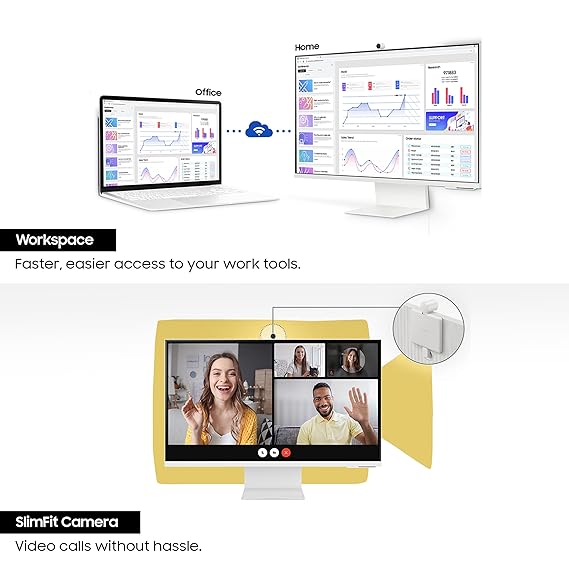 Samsung 32-Inch(80cm) M8 UHD Smart Monitor, 4K AI Upscaling