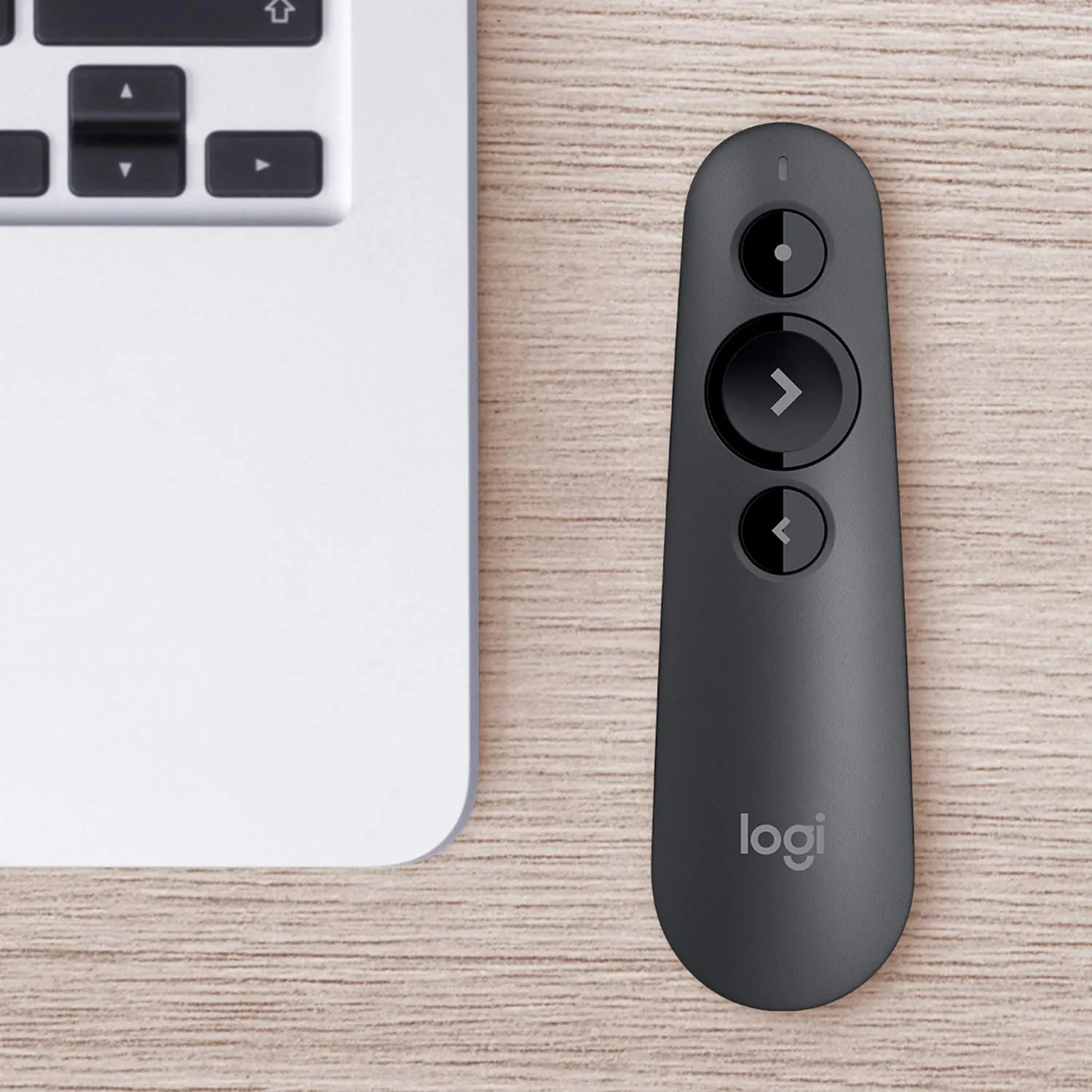 Logitech R500 Laser Presentation Remote Clicker with Dual Connectivity Bluetooth or USB for Powerpoint, Keynote, Google Slides, Wireless Presenter