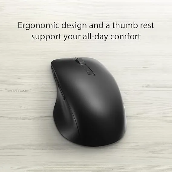ASUS MD200 Mouse, Easy to Carry Wireless Mouse, 4200 DPI, Multi Device Connect/Bluetooth, USB Silent Mouse (Star Black