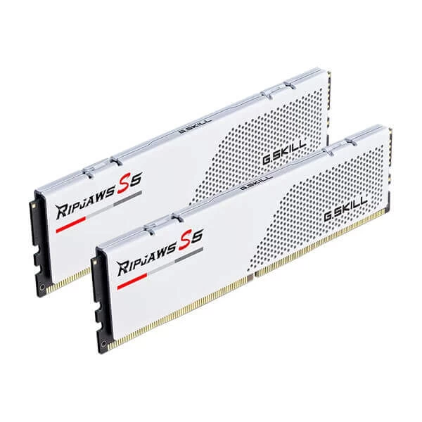 G.Skill Ripjaws S5 32GB (16GBx2) DDR5 6000MHz Desktop RAM (Matte White)