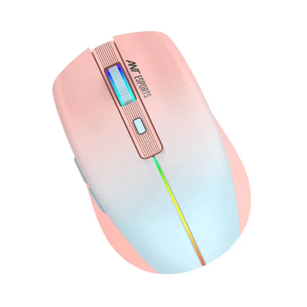 Ant Esports GM400W RGB Wireless Gaming Mouse (Rose Fog)