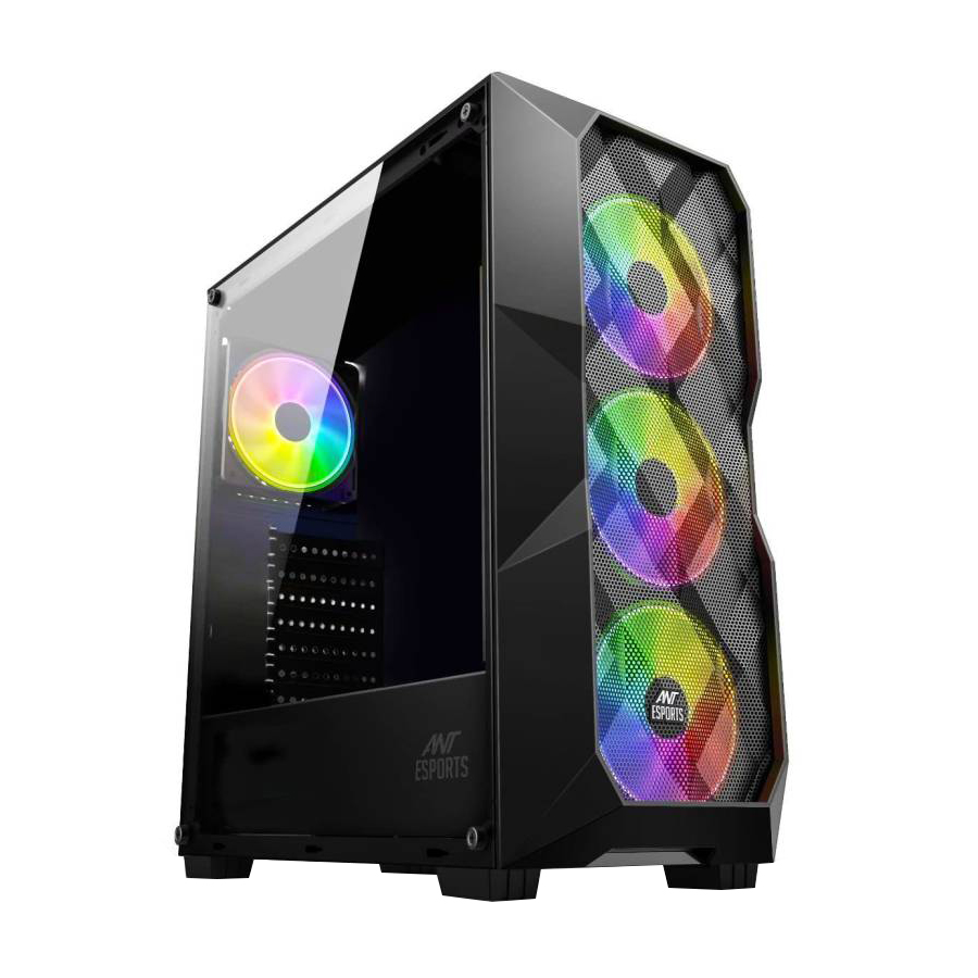 Ant Esports ICE-300 Mid Tower Cabinet Black without Power Supply