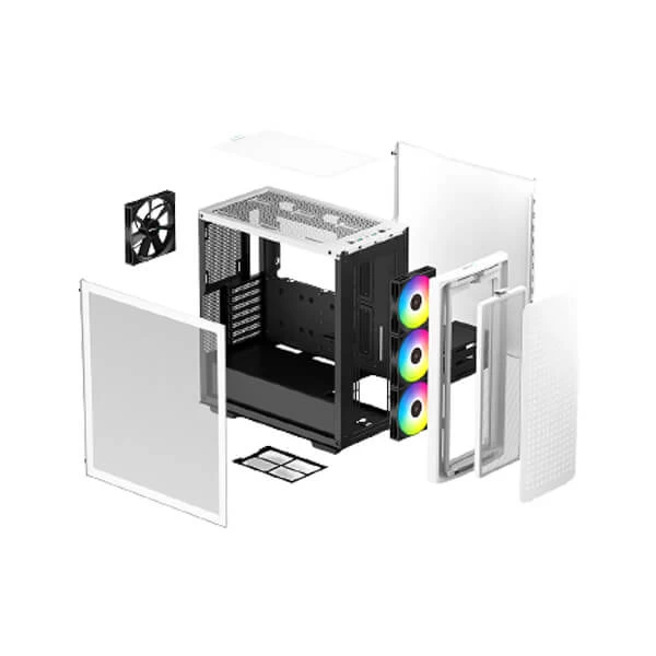 DeepCool CK560 ARGB Mid Tower Cabinet (White)