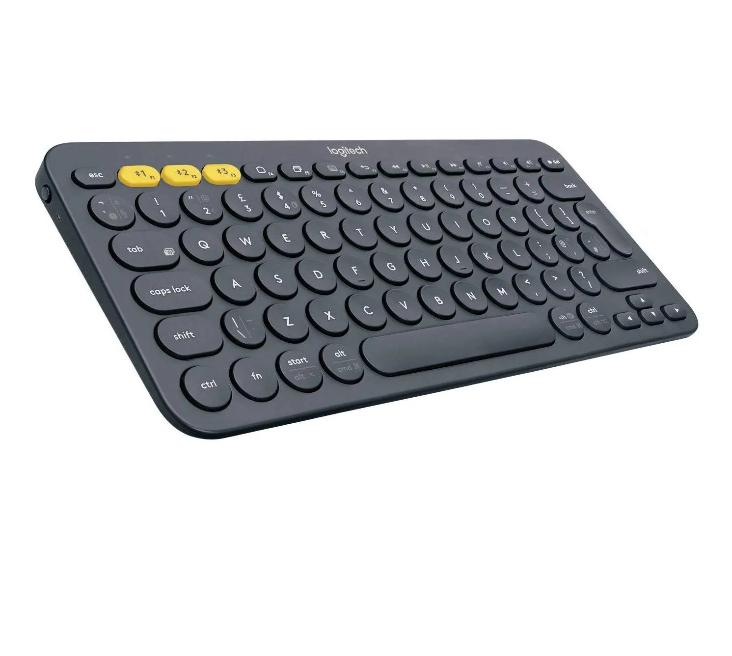 Logitech K380 Wireless Multi-Device Bluetooth® Keyboard for Windows®, Apple iOS, Apple TV, Android or Chrome, for PC/Mac/Laptop/Smartphone/Tablet(Dark Grey)