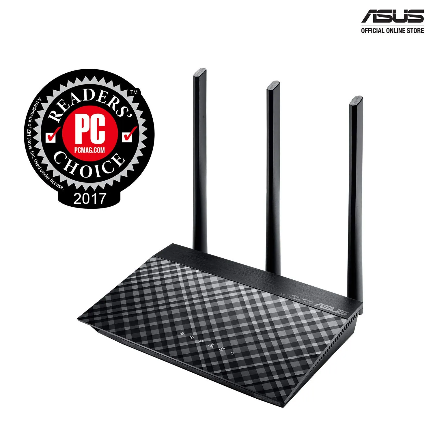 ASUS RT-AC53 AC750 Dual Band WiFi Router (Black) with high Power Design, VPN Server and time scheduling