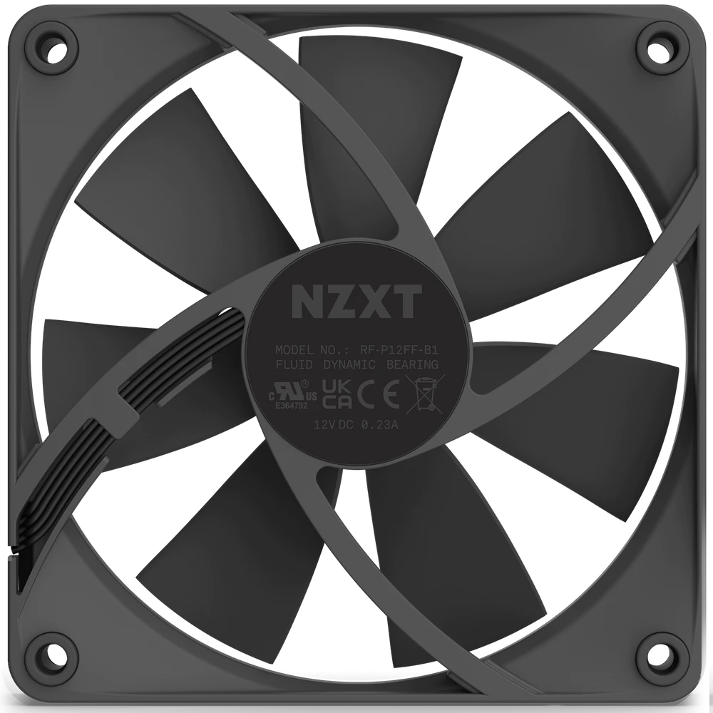 NZXT F120P Static Pressure Fans - RF-P12SF-B1 - Consistent Pressure - Powerful Cooling - Long Lifespan - 120mm Fan Single Pack - Black - Image 5