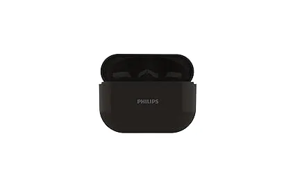 PHILIPS Audio TAT1169BK/94 True Wireless in Ear Earbuds with Pocket Sized Charging Case, Play Time Upto 55Hrs, 12mm Dynamic Drivers, Inbuilt Mic, IPX4 Splash & Sweat Resistant (Black)