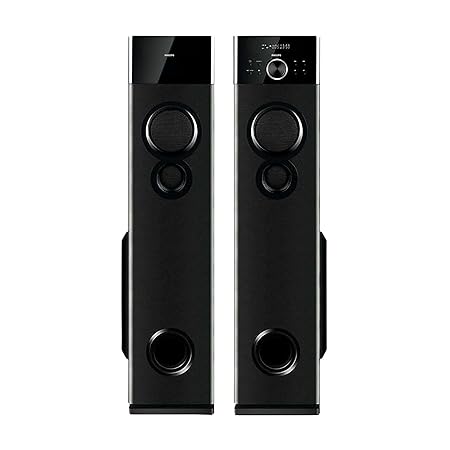 PHILIPS Audio SPA9160 2.0CH 160W Multimedia Tower Speakers with Wireless Microphone,Multi-Connectivity
