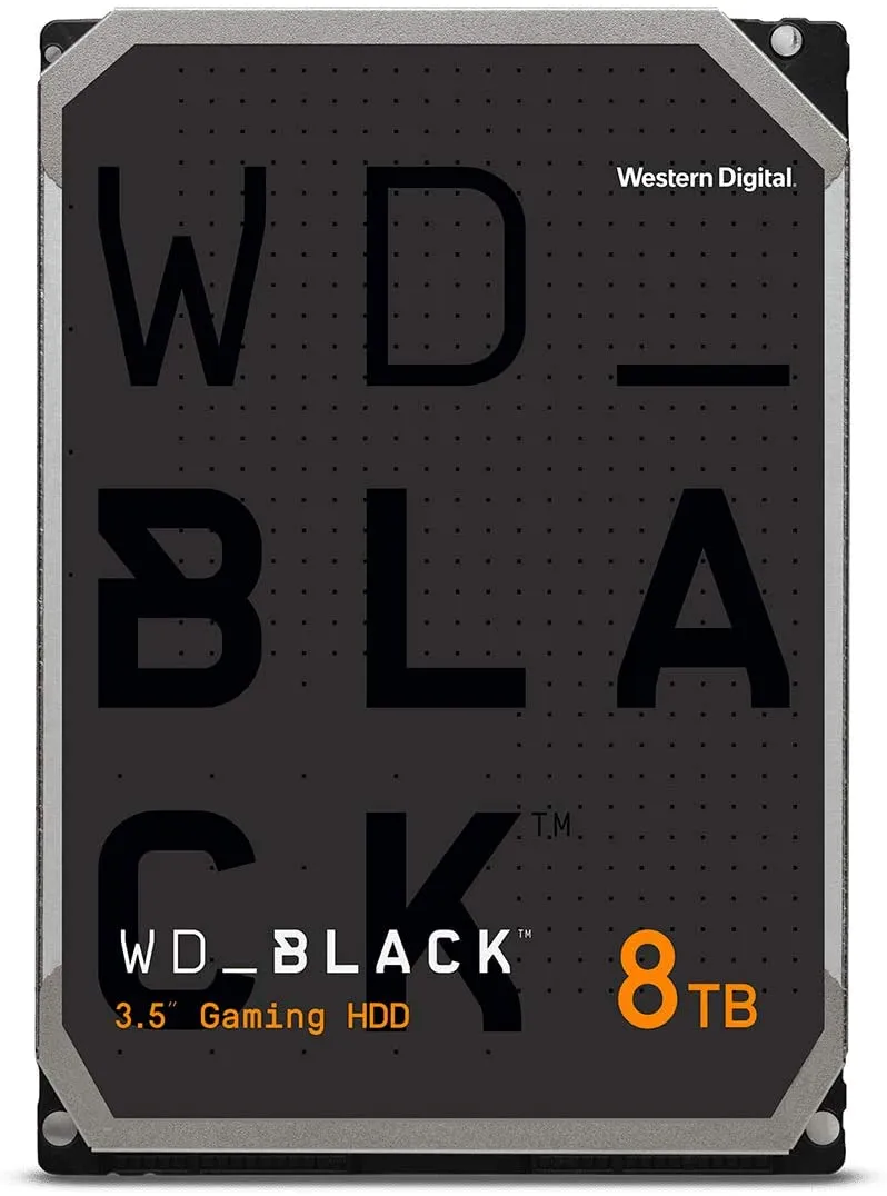 Western Digital 8TB WD Black Performance Internal Hard Drive HDD - 7200 RPM, SATA 6 Gb/s, 256 MB Cache, 3.5"