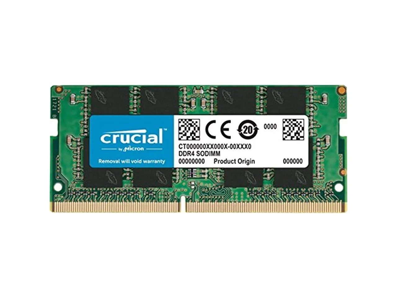 Crucial 32GB Single DDR4 3200 MT/s CL22 SODIMM 260-Pin Memory - CT32G4SFD832A