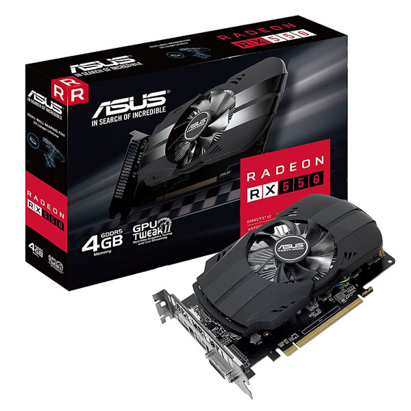 Asus Phoenix Radeon RX 550 4GB GDDR5 Graphics Card (PH-RX550-4G-EVO)