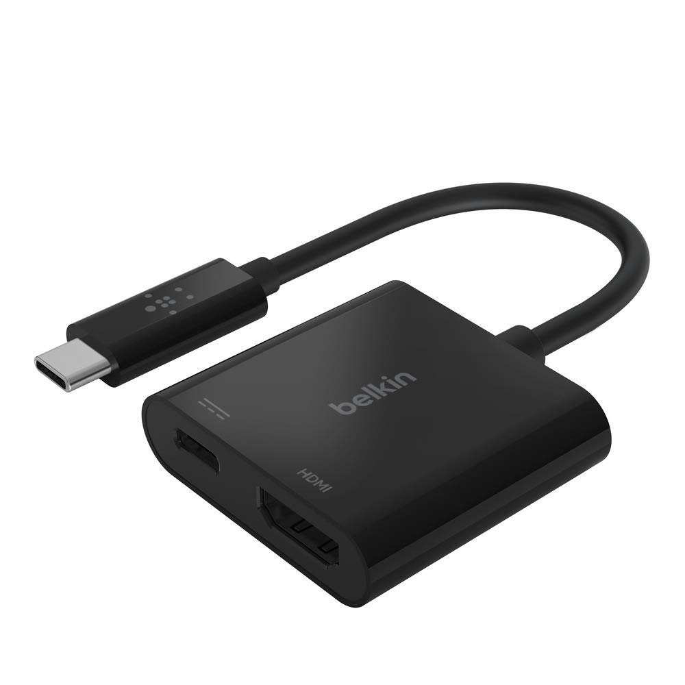 Belkin USB-C To HDMI Charging And Video Display Cable With Adapter For MacBook And Mac (Black)