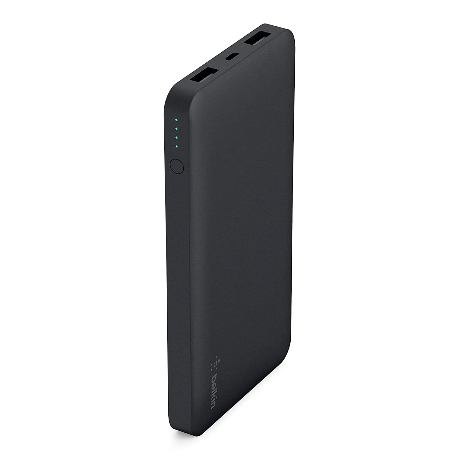 Belkin 10000mAH Lithium-Polymer Power Bank with USB Cable, Slim Design Smart Charge with 12W Fast Charging - Black hover view