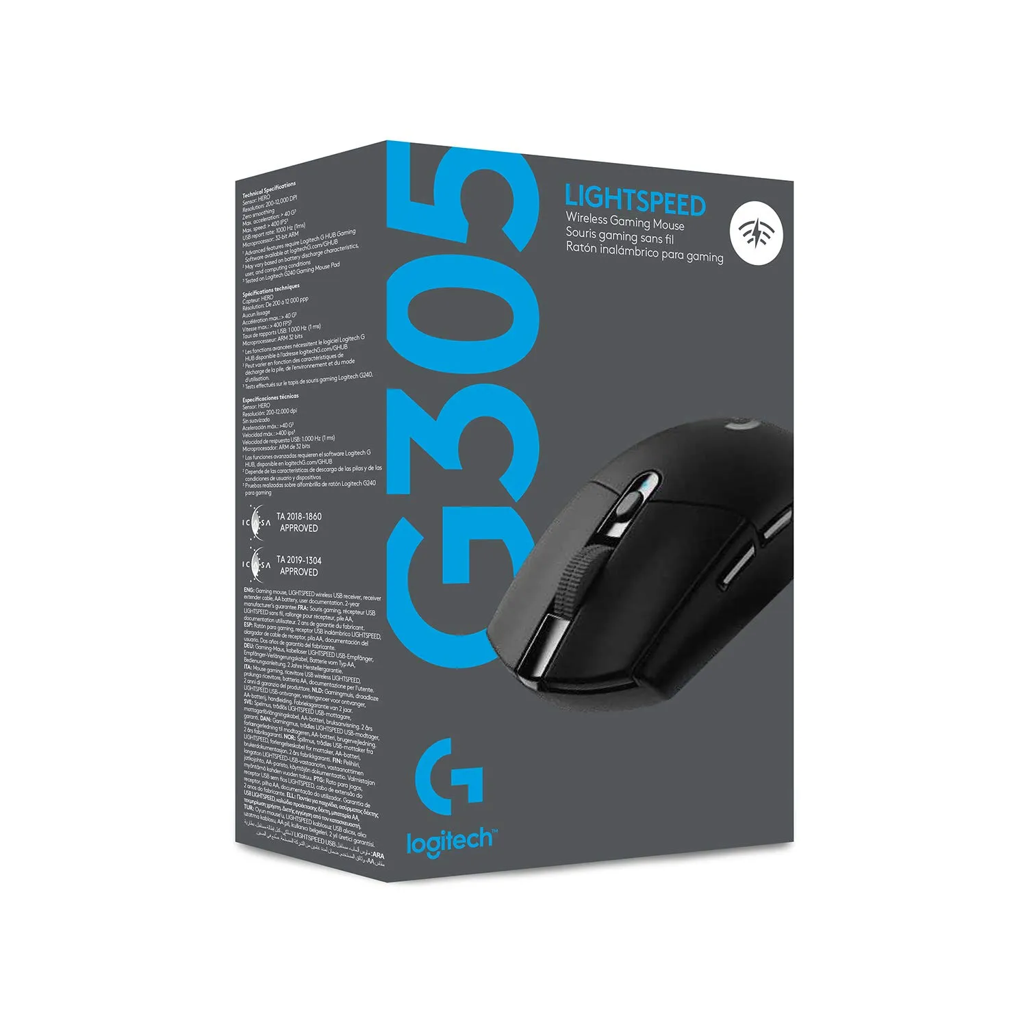 Logitech G305 Lightspeed Wireless Gaming Mouse Black