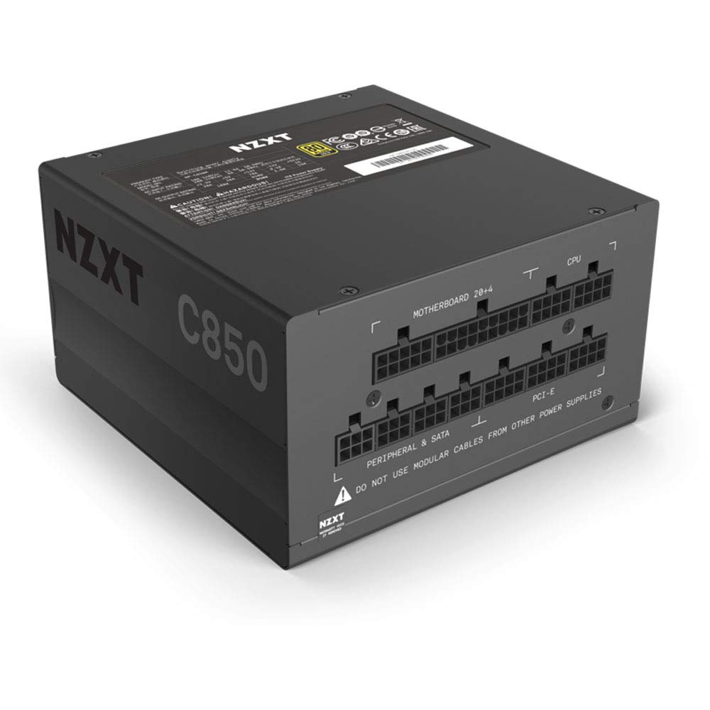NZXT C850 PSU 80 Plus Gold 850 Watt Modular Gaming Power Supply Unit