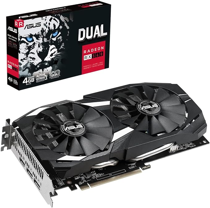 ASUS Dual AMD Radeon RX 560 4GB GDDR5 Gaming Graphics Card