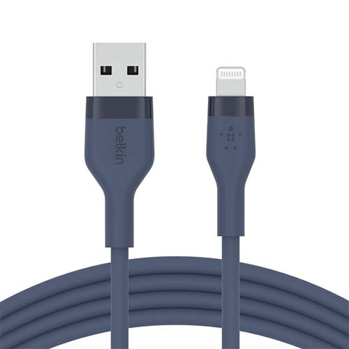 Belkin BOOST CHARGE Flex USB-A Cable with Lightning Connector - Blue