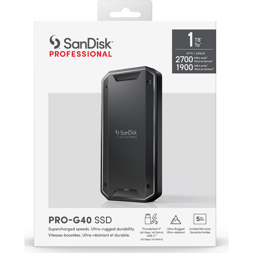 SanDisk Professional 1TB PRO-G40 SSD Thunderbolt 3 Portable SSD - Image 3