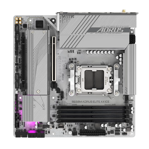 Gigabyte B650M Aorus Elite AX ICE (Wi-Fi) DDR5 Motherboard - Image 3
