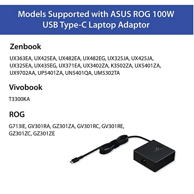 ASUS ROG AC100-00 100W USB Type-C Adapter/Charger