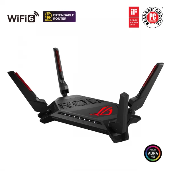 ASUS ROG Rapture GT-AX6000 Dual-Band WiFi 6 Extendable Gaming Router, Dual Ports, AiMesh Compatible - Image 2
